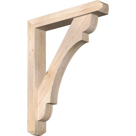 Ekena Millwork Olympic Craftsman Smooth Bracket w/ Offset Brace, Douglas Fir, 5 1/2"W x 32"D x 40"H BKT0604X32X40OLY04SDF